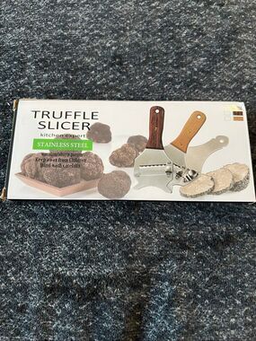 Stainless Steel Truffle Slicer with Wooden Handle